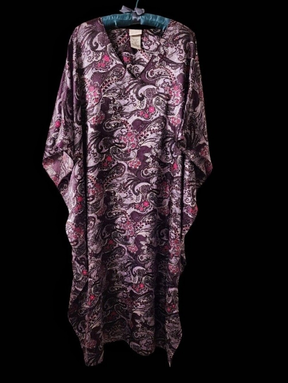 Purple Paisley Maxi Kaftan Lounge Dress
